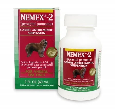 Nemex-2 Liquid Wormer Suspension For Dogs 60 Ml - Effective Roundworm & Hookworm Treatment