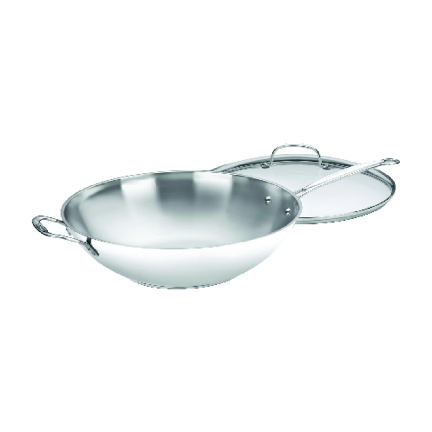 Chef's Classic Stainless Steel 14 In. Stir-fry Pan With Lid