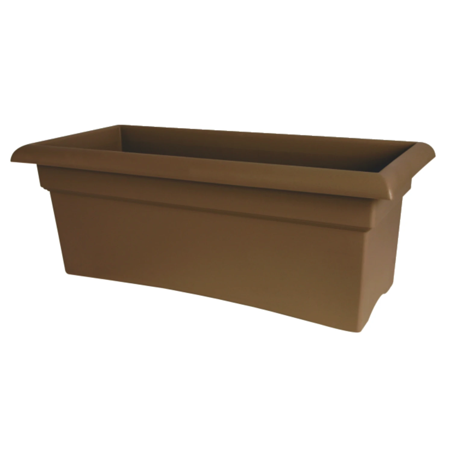 Terrabox 9.8 In. H X 11.7 In. W X 26.3 In. D Resin Veranda Planter Chocolate