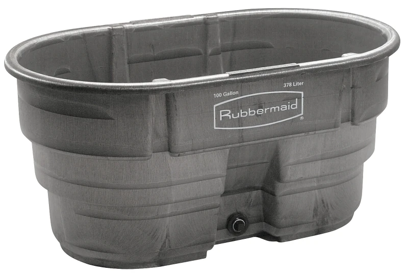 Fg424288bla 100 Gallon Black Stock Tank - Durable Plastic Construction