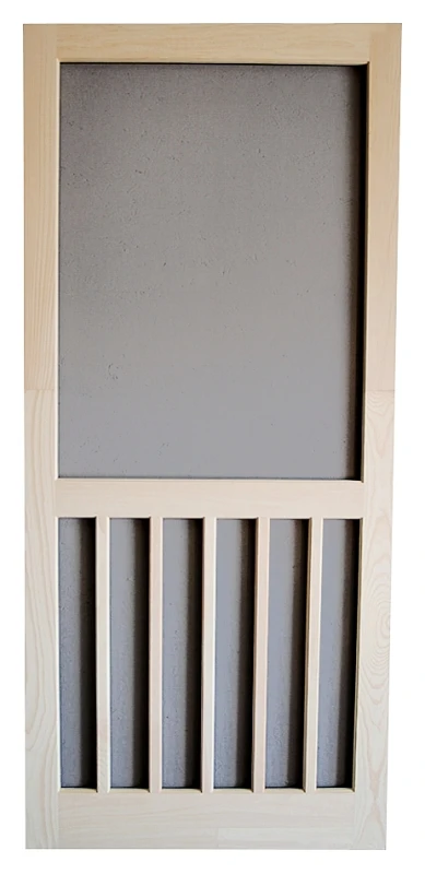 5-bar Natural Wood Screen Door 36 In. W X 80 In. H X 1 In. Thick