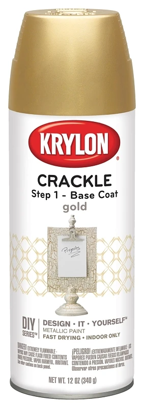Crackle Spray Base Coat 12 Ounce - Gold Finish For Stunning Effects