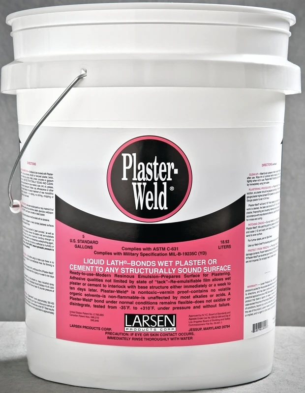 Pwp05 Plaster Weld Bonding Agent, 5 Gallon Liquid, Pink