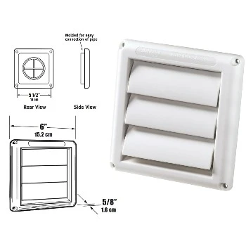 Hsr4w Supurr-vent Replacement Vent Hood - White Louver Design