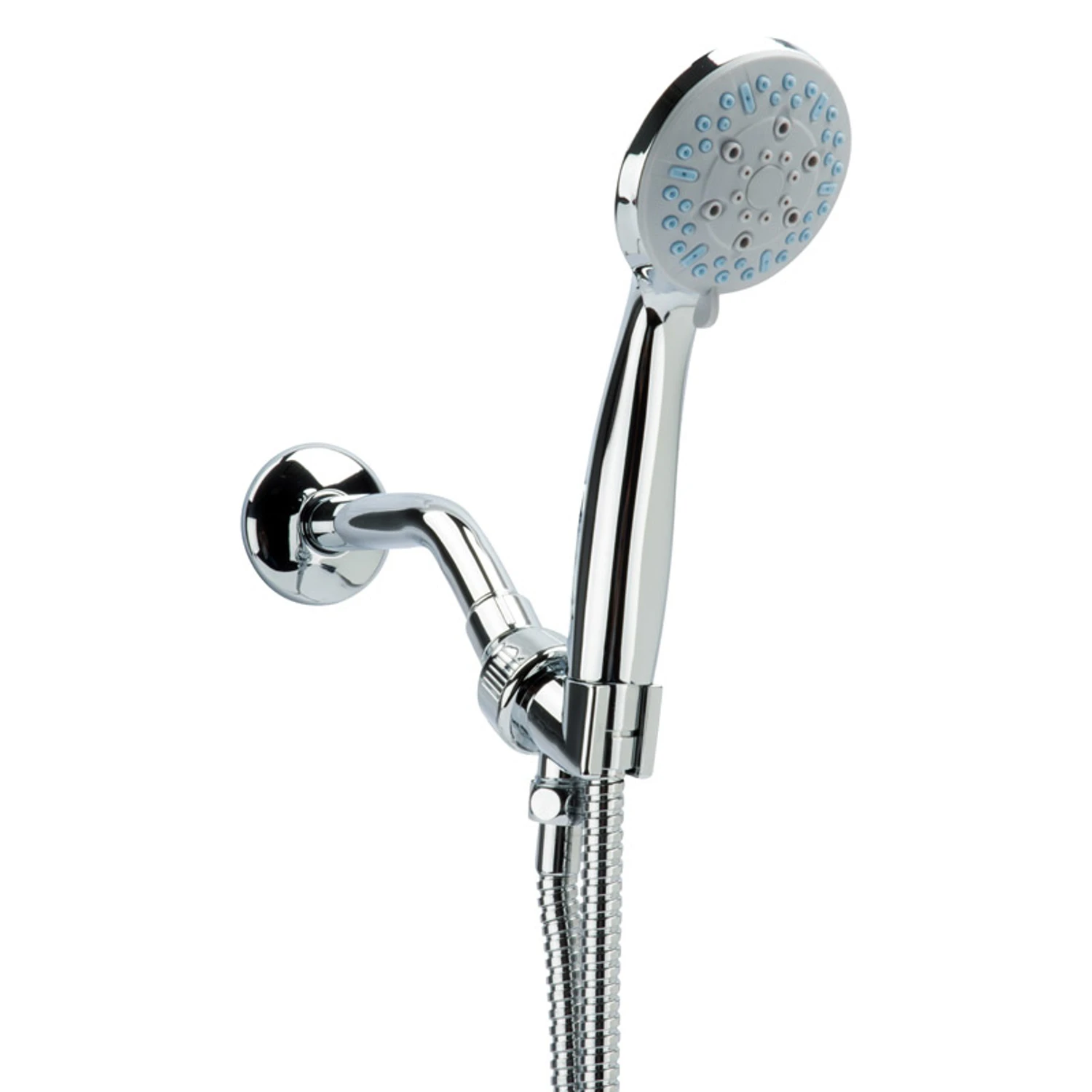 Chrome Handheld Showerhead With 3 Settings And 1.8 Gallon Per Minute Flow Rate