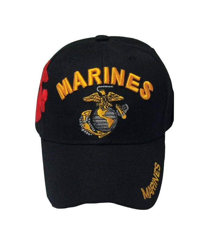 JWM U.S. Marines Logo Baseball Cap Black One Size Fits All