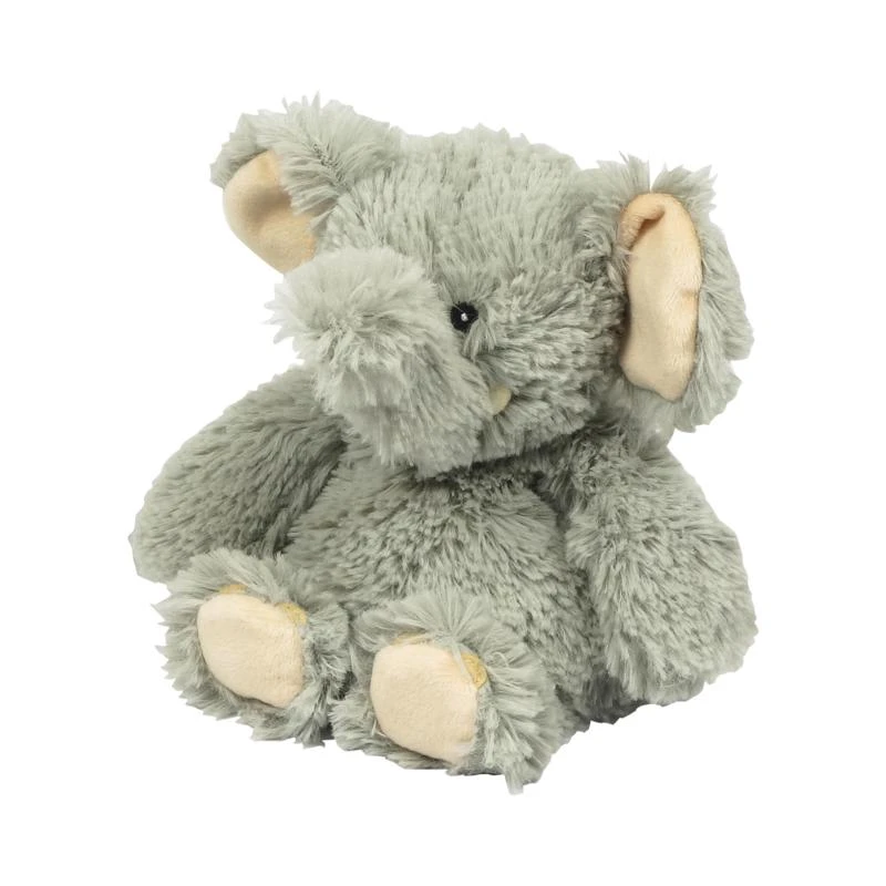Cozy Heatable Plush Junior Elephant Stuffed Animal Gray 6 Inches