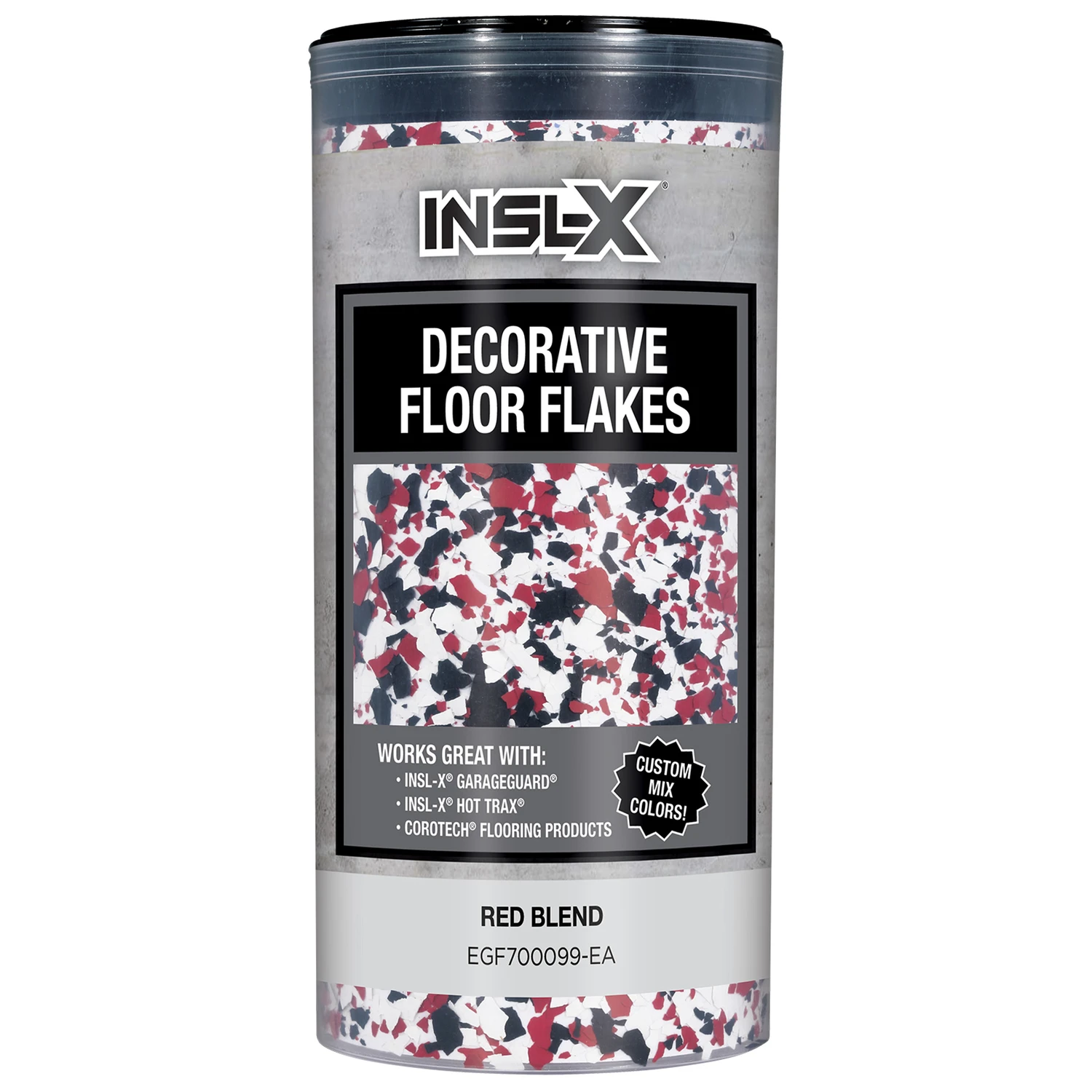 12 Oz Indoor And Outdoor Red Blend Decorative Floor Flakes