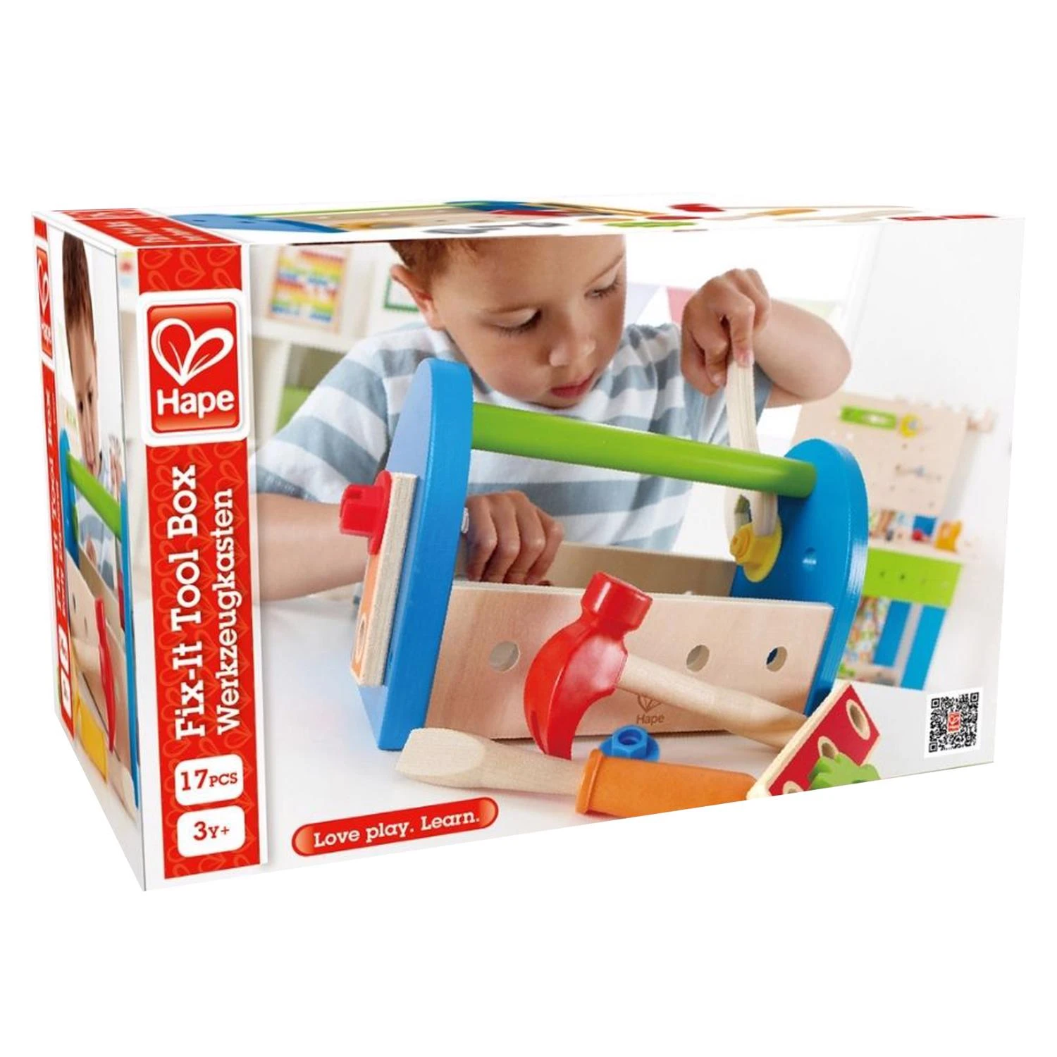 Fix-it Tool Box Multicolored Plastic/wood 17 Piece Set For Kids