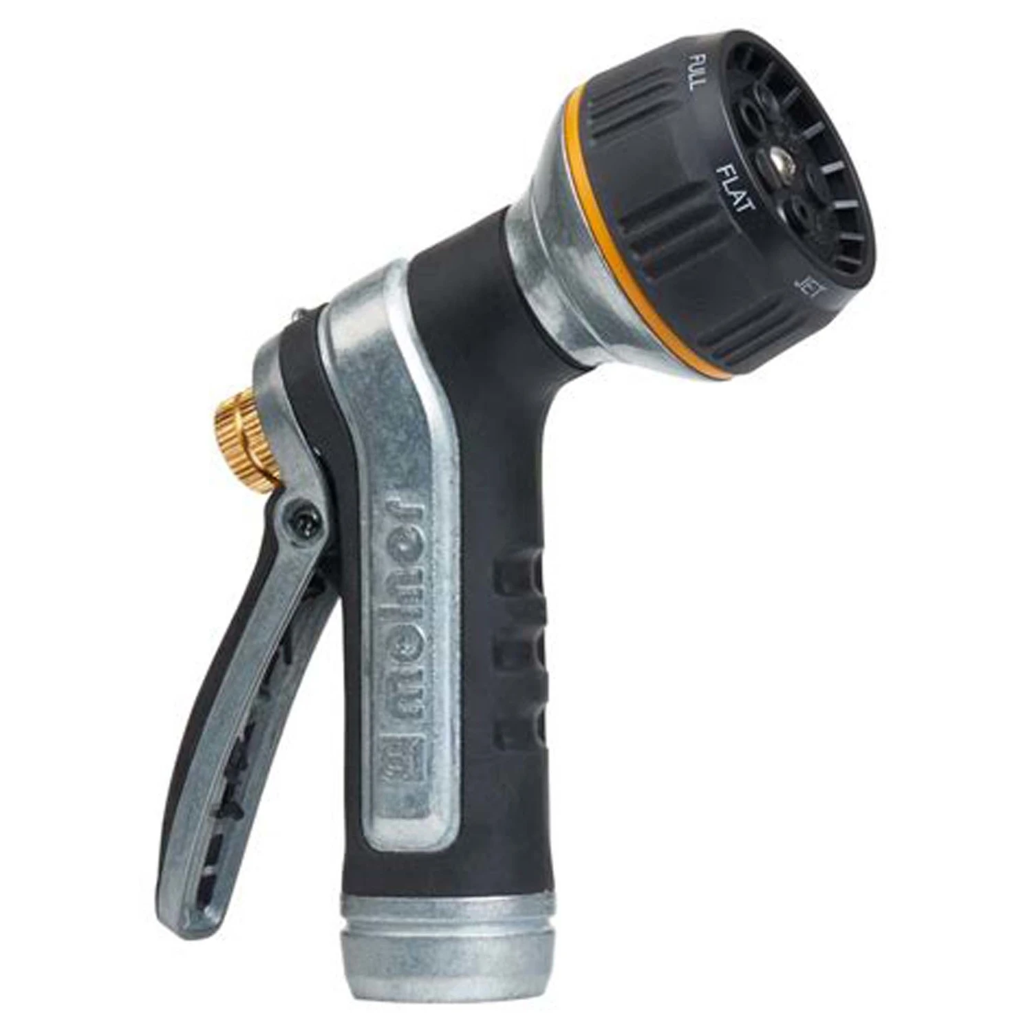 Xt451 7-pattern Adjustable Heavy-duty Metal Hose Nozzle With Rubber Grip