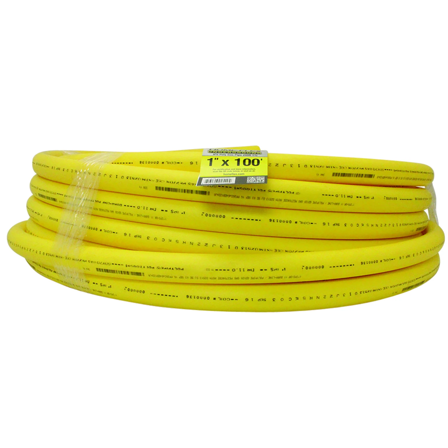 Home-flex 1 In. X 100 Ft. Underground Yellow Polyethylene Gas Tubing