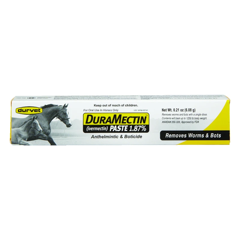 Duramectin Paste Horse Wormer 1.87% Ivermectin 6.08 Gram Adjustable Syringe