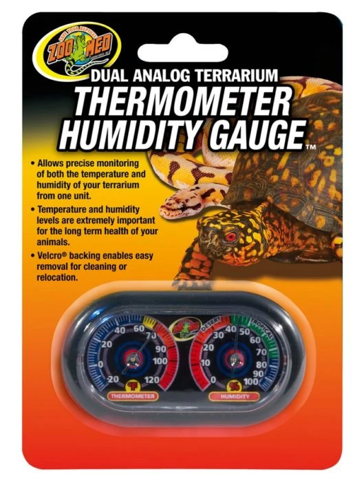 Th-27 Economy Dual Analog Thermometer And Humidity Gauge For Terrariums