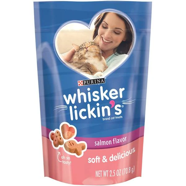 Whisker Lickin's Soft & Delicious Salmon Flavor Cat Treats - 2.5 Oz Pouch