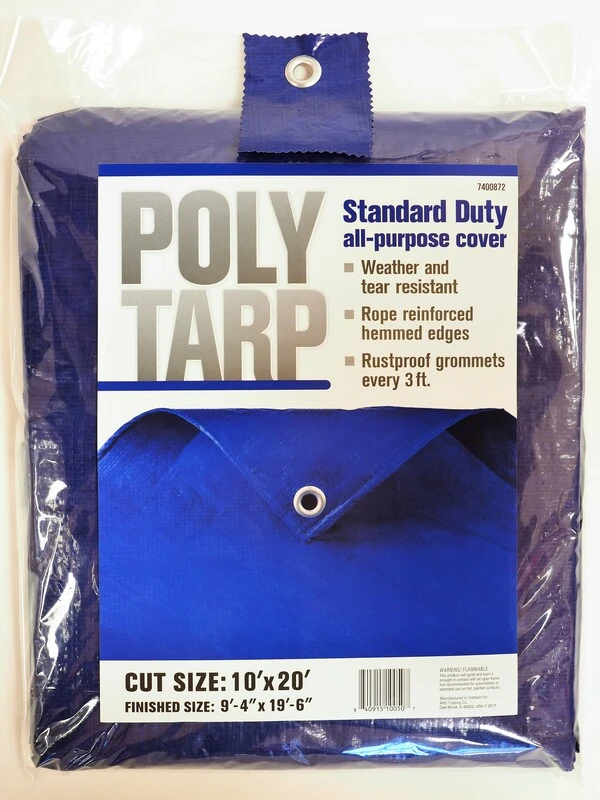 Projex 10 Ft. W X 20 Ft. L Light Duty Polyethylene Tarp - Blue