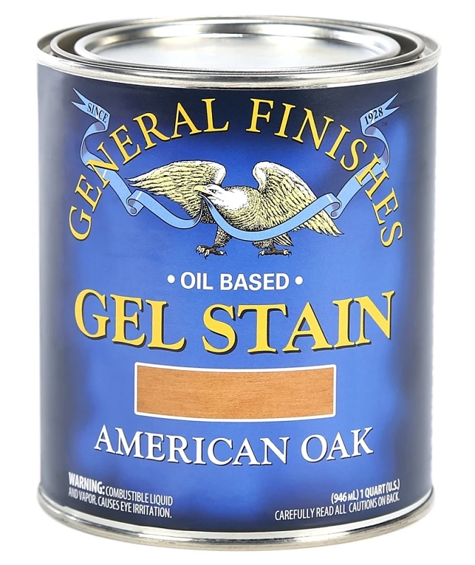 American Oak Gel Stain, 1 Quart - Oil-based Heavy Bodied Stain