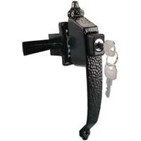 47010-hukl3l Black Push Button Door Latch With Keyed Lock