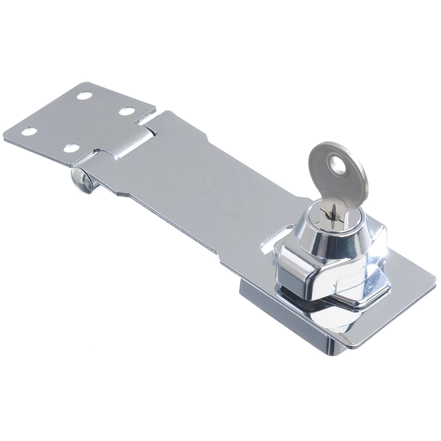 Ace Chrome 4-1/2 in. L Keyed Hasp Lock