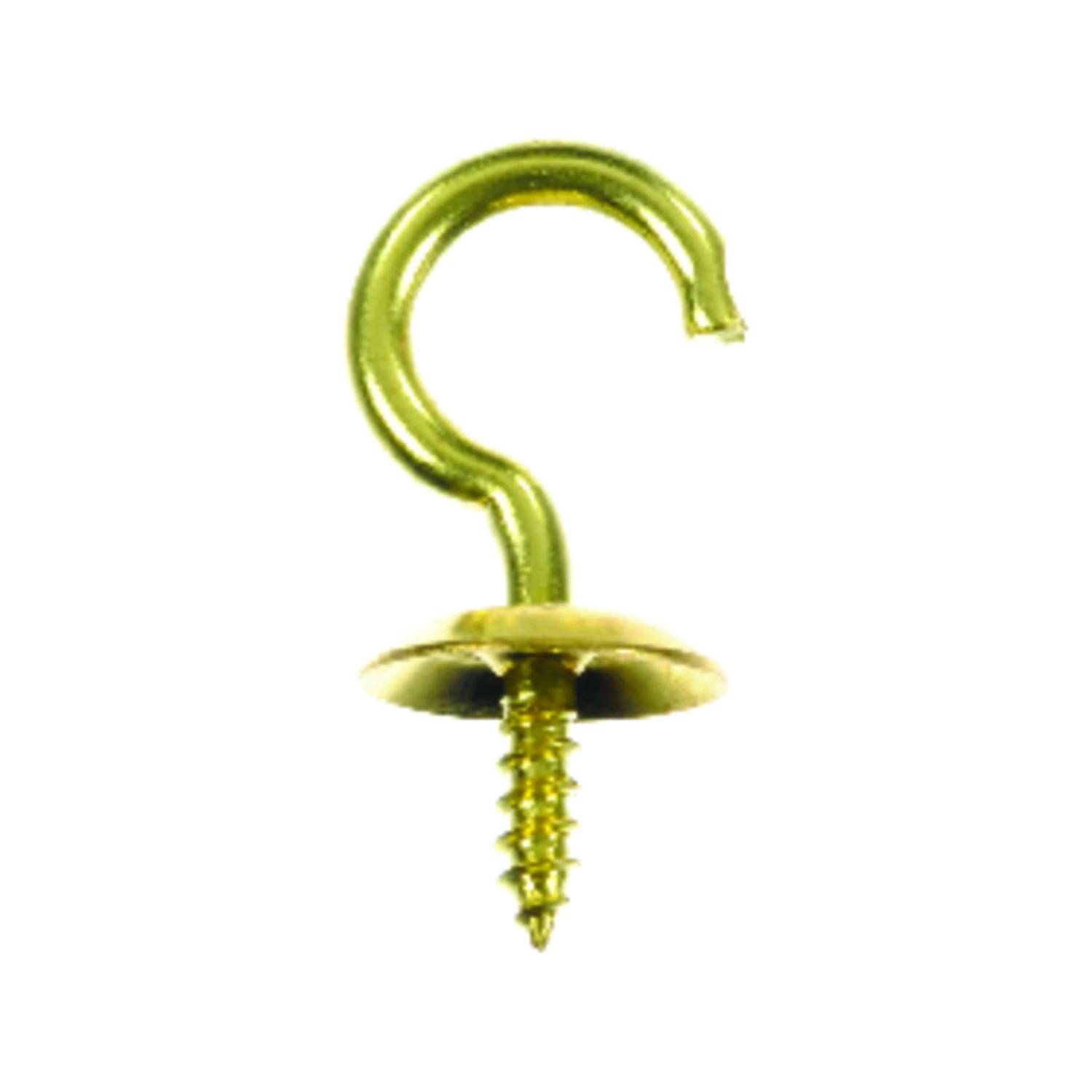 Ace Small Polished Brass Green Brass 0.875 in. L Cup Hook 8 lb. 5 pk