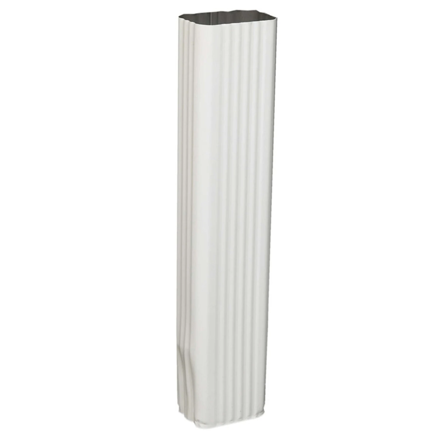 3 In. X 4 In. X 15 In. White Aluminum K-style Downspout Extension
