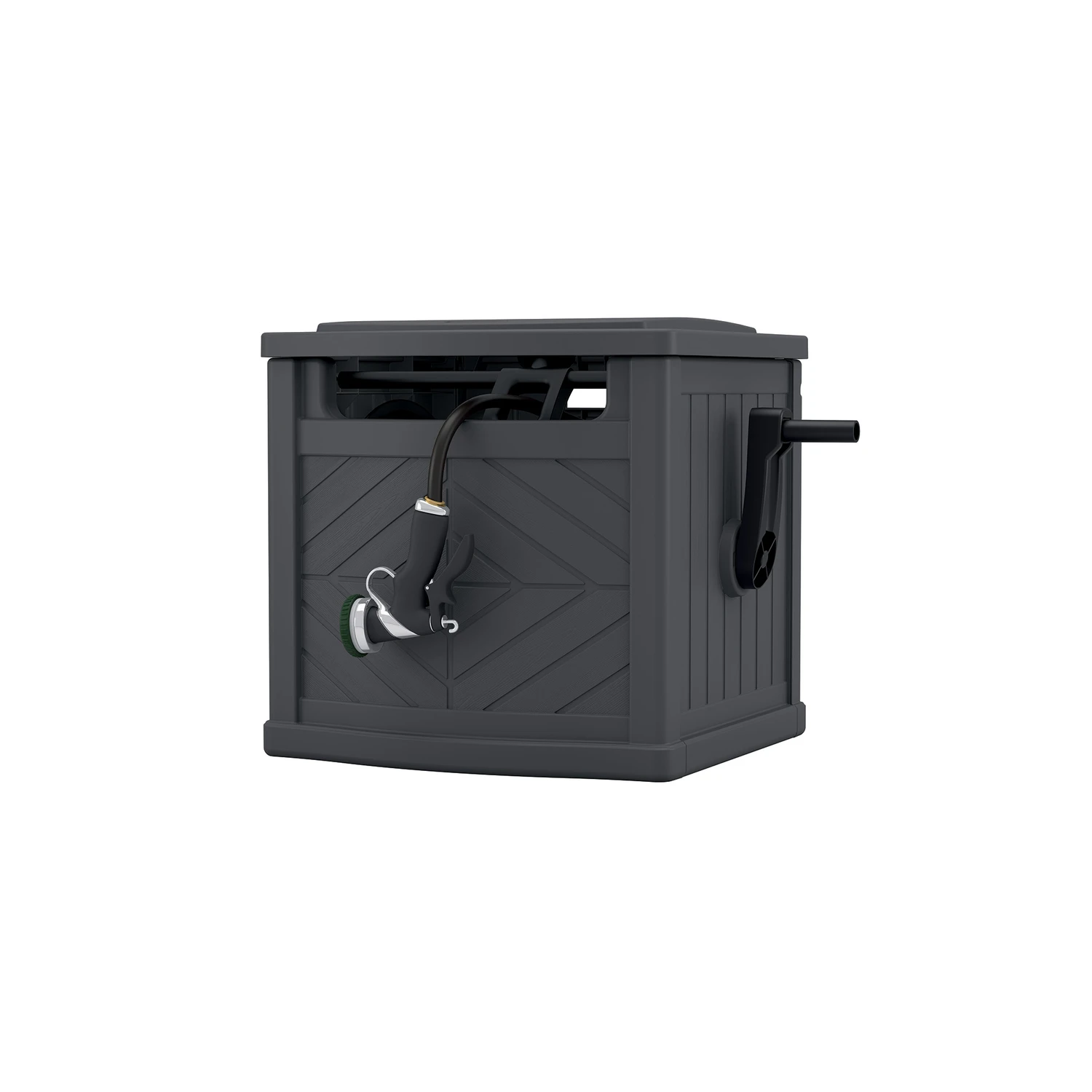 150 Ft. Gray Portable Hideaway Hose Reel With Slide Trak