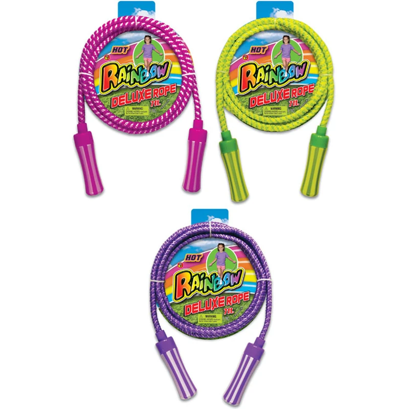Rainbow Jump Rope Plastic/Rope Assorted 1 pc.