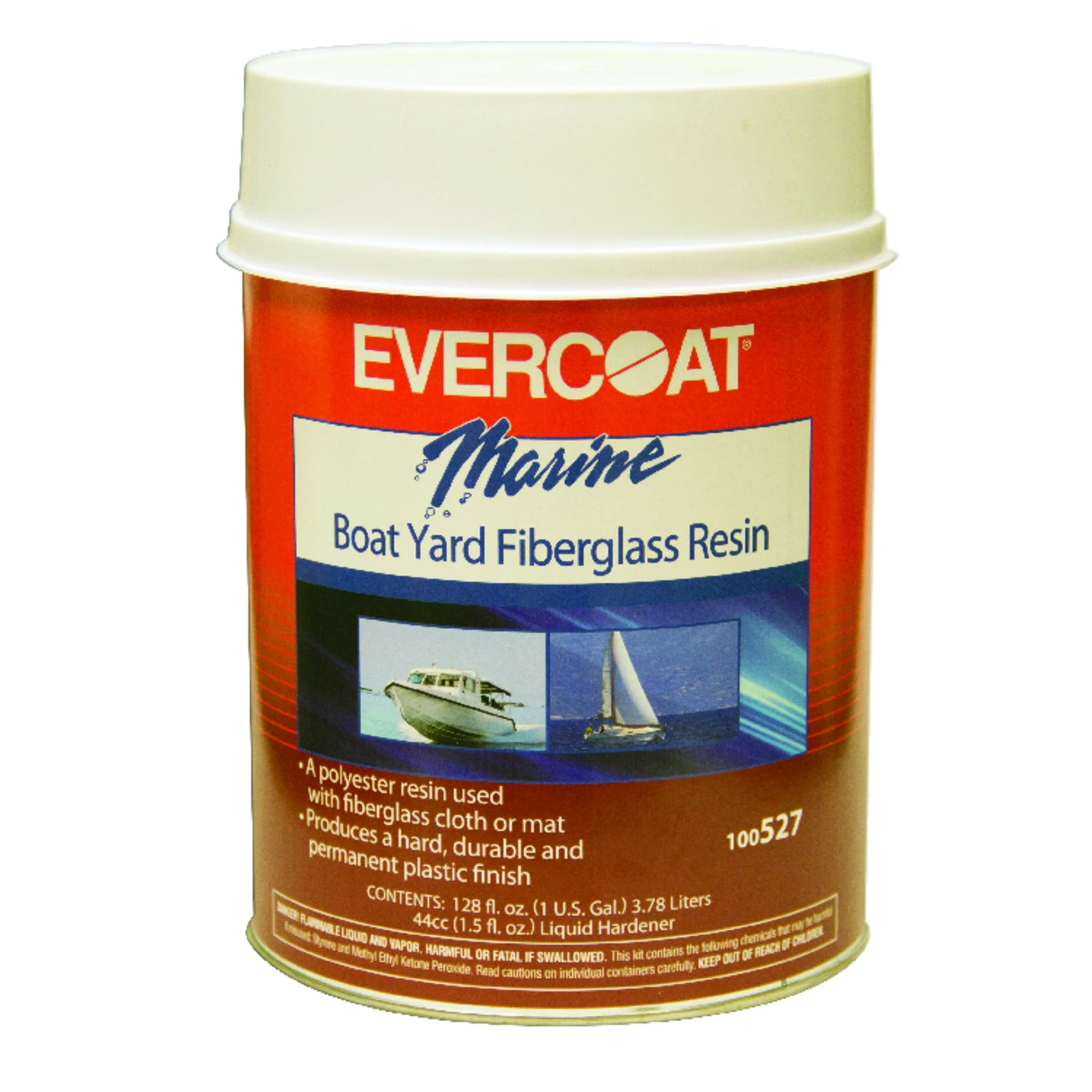 Evercoat Boat Yard Fiberglass Resin 1 Gallon - Professional Quality Marine Repair