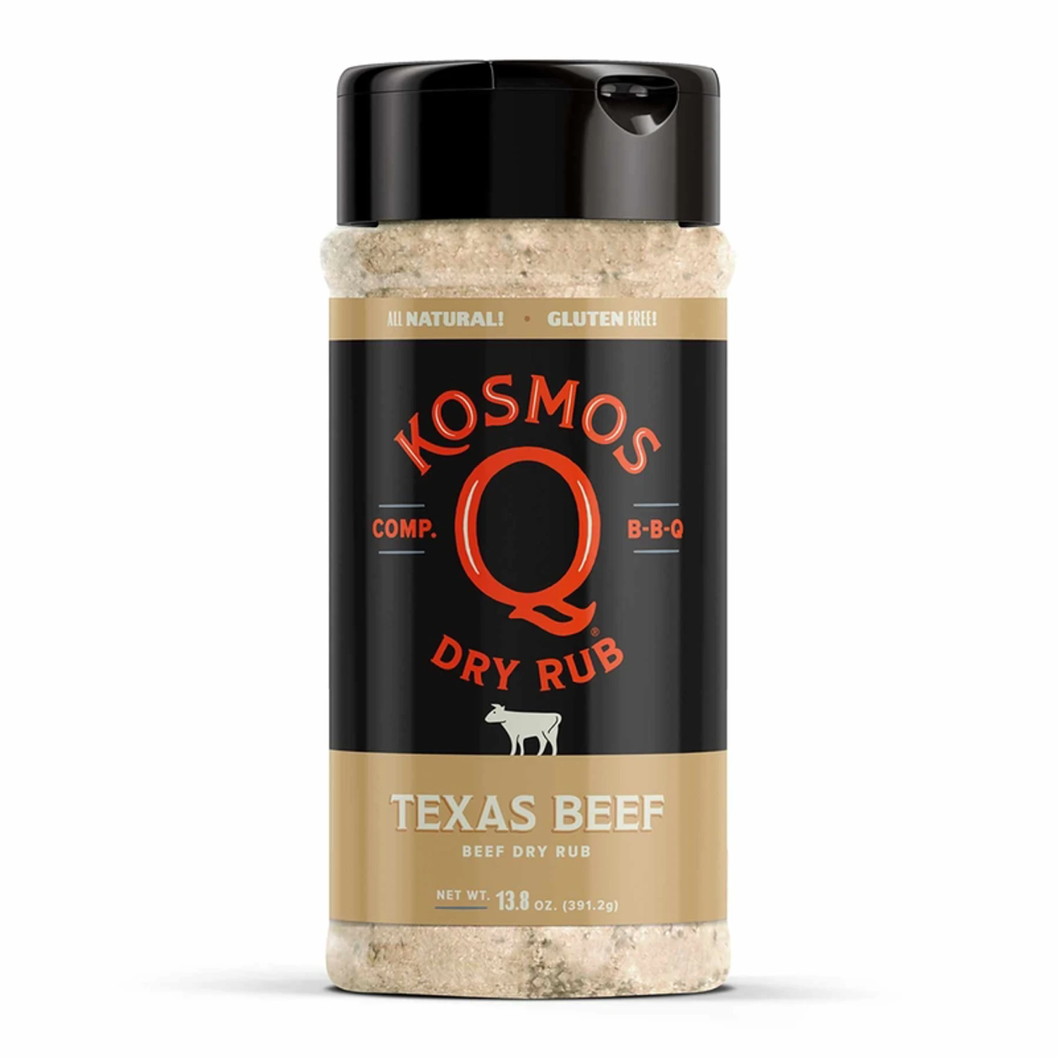 Texas Beef Dry Rub 13.8 Ounce Bottle - All Natural Bbq Seasoning