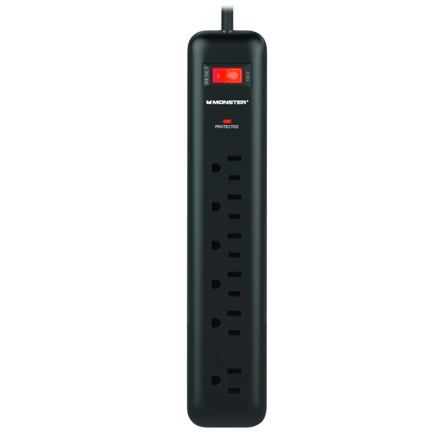 Just Power It Up 4 Ft. 6 Outlets Surge Protector Power Strip Black 1080 Joules