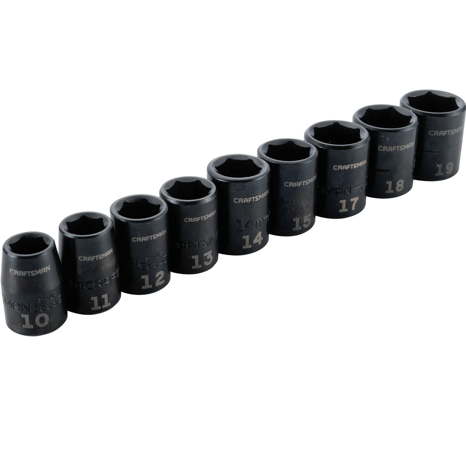 3/8 In. Drive Metric 6 Point Impact Socket Set 9 Pieces
