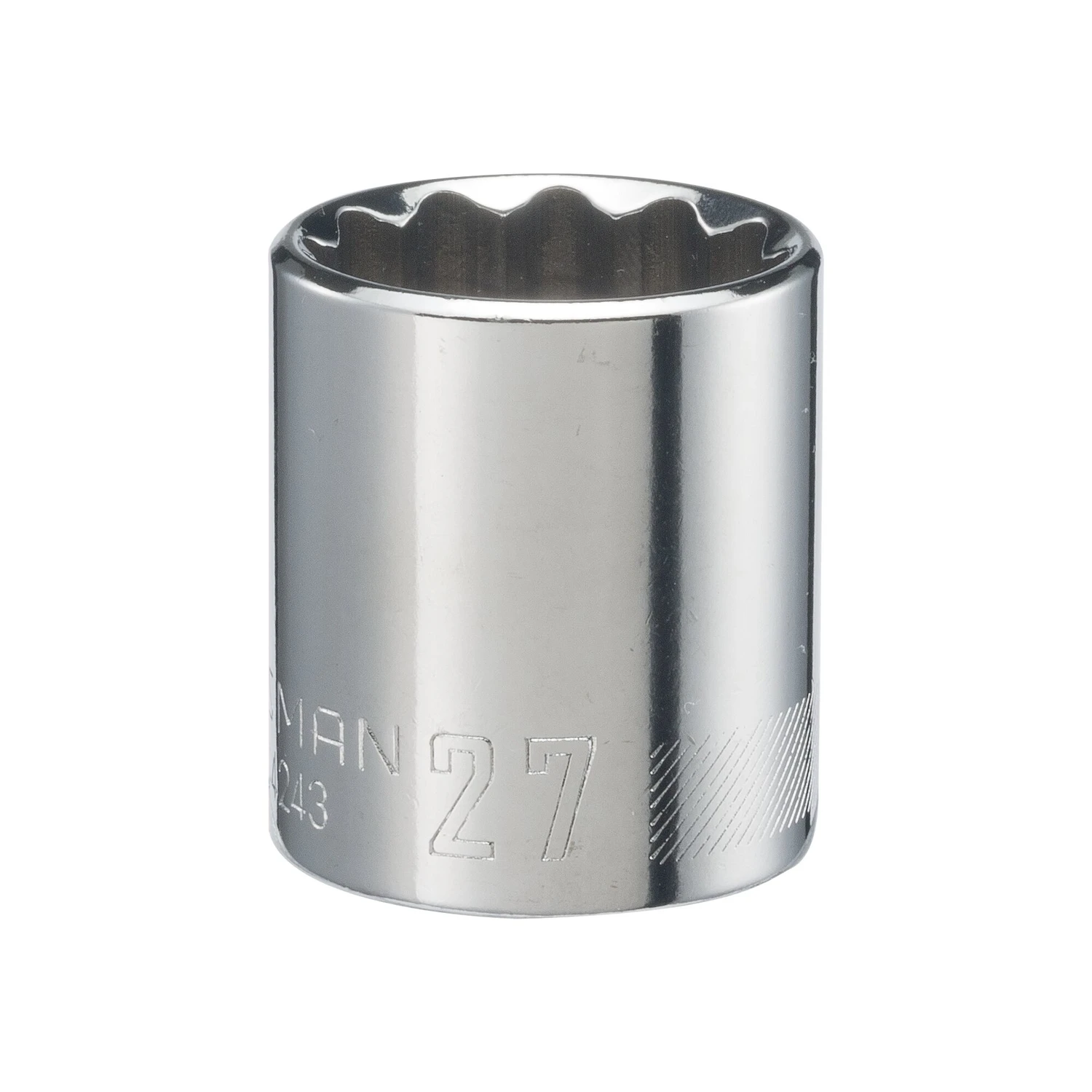 27 Mm X 1/2 In. Drive Metric 12 Point Standard Shallow Socket
