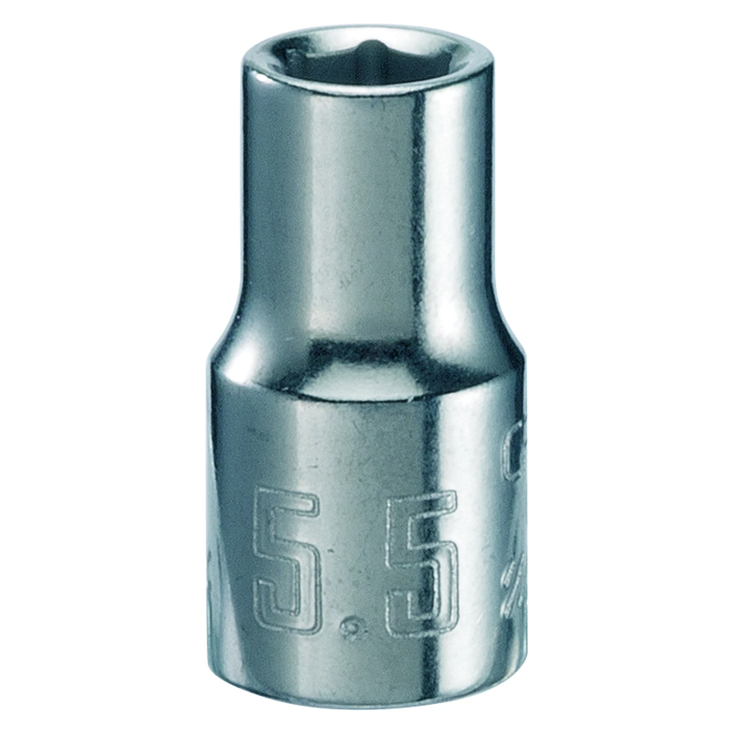 5.5 Mm X 1/4 In. Drive Metric 6 Point Standard Shallow Socket