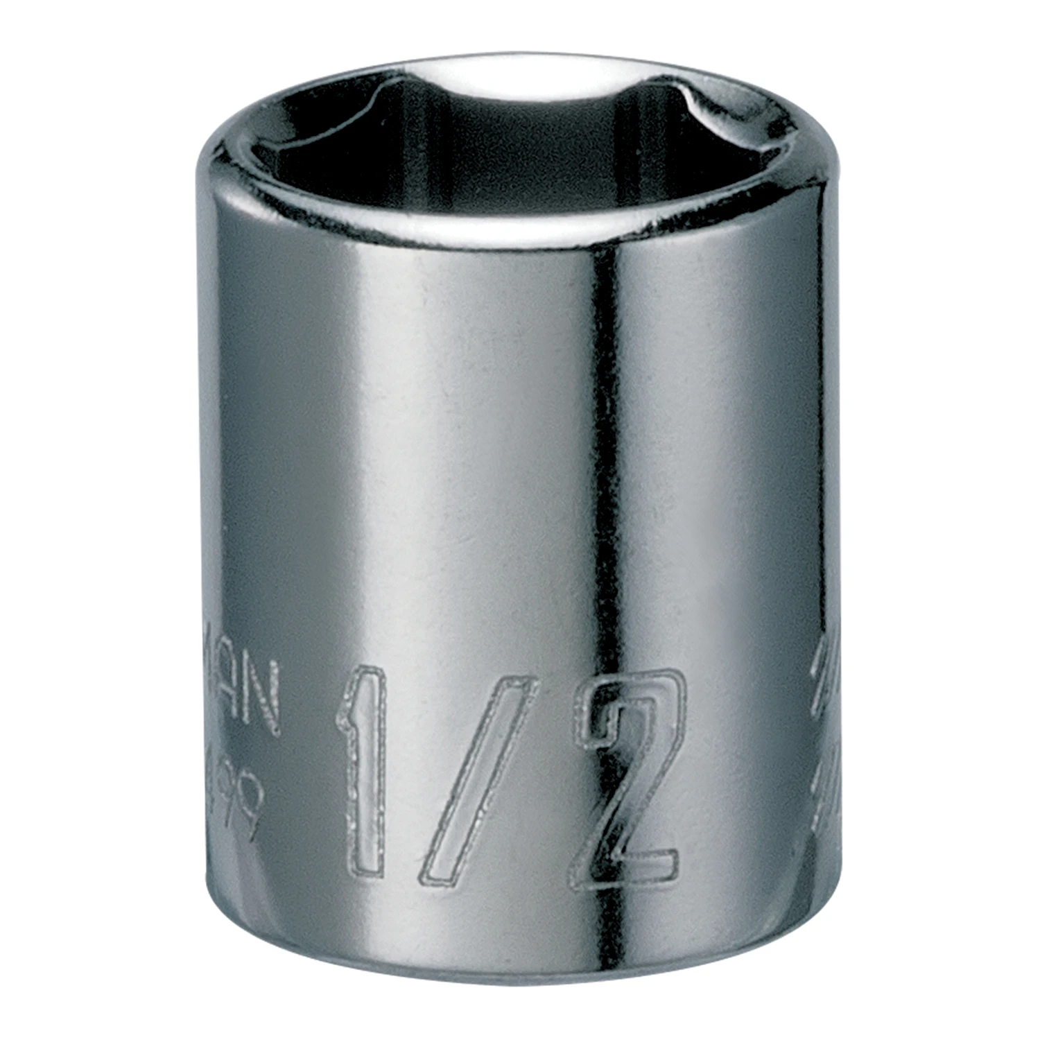 1/2 In. X 1/4 In. Drive Sae 6 Point Shallow Socket - 1 Piece