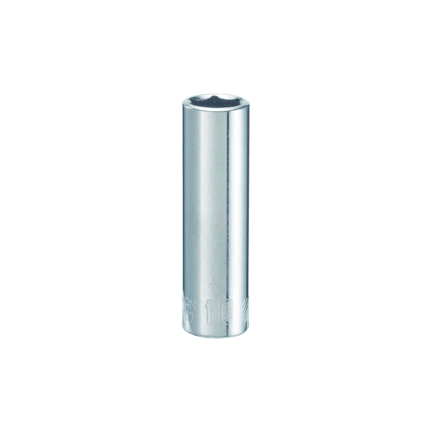 10 Mm X 1/4 In. Drive Metric 6 Point Deep Socket - Single Piece