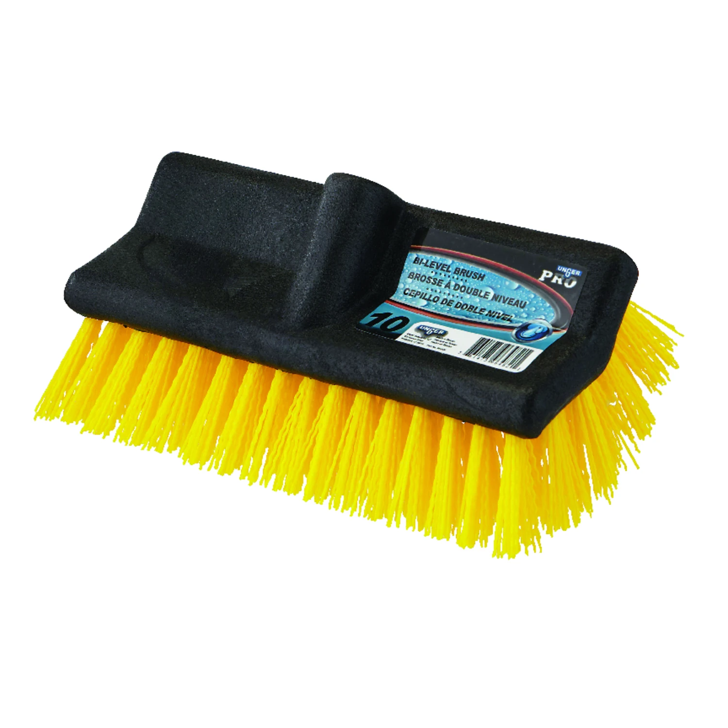 10 In. Rubber Water Flow Brush With Soft Bristles And Rubber Handle