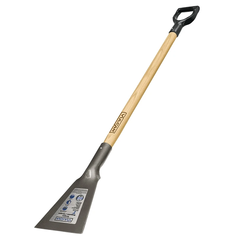 Heavy-duty Sidewalk Scraper, 14 In L X 7 In W Steel Blade, Wood Handle