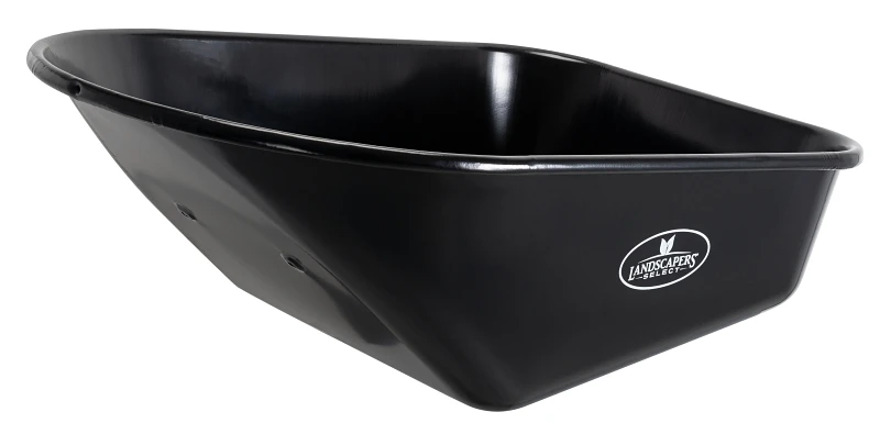 Black Steel Wheelbarrow Tray, 6 Cubic Feet, 38-1/8 In L X 25-1/2 In W