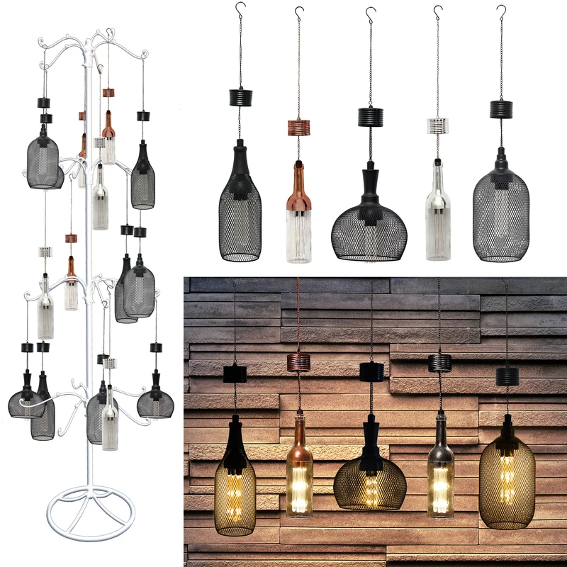 Assorted Glass 13 In. Hanging Led Bulb Outdoor Solar Decor - Model Qtt474a