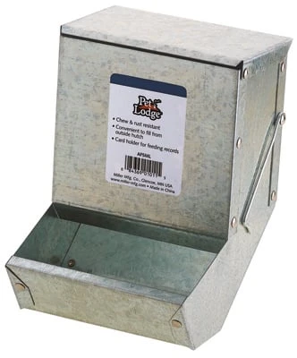 Af5ml 5-inch Heavy-gauge Steel Rabbit Feeder With Lid