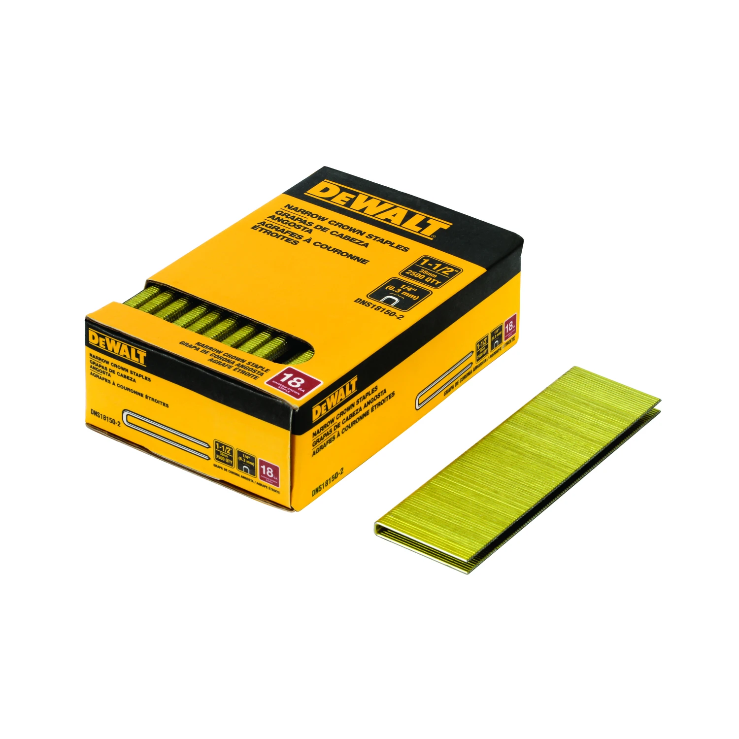 1/4 in. x 1-1/2 in. 18-Gauge Glue Collated Crown Staple (2500-Pieces)