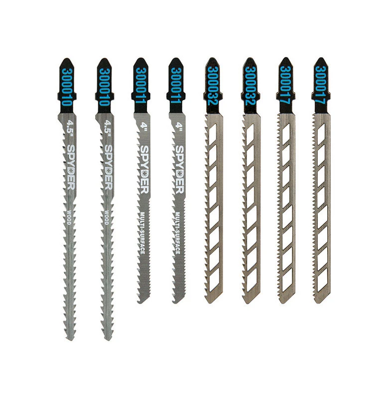 Spyder 4.5 In. High Carbon Steel T-shank Jig Saw Blade Set 8 Pk, 12 Tpi