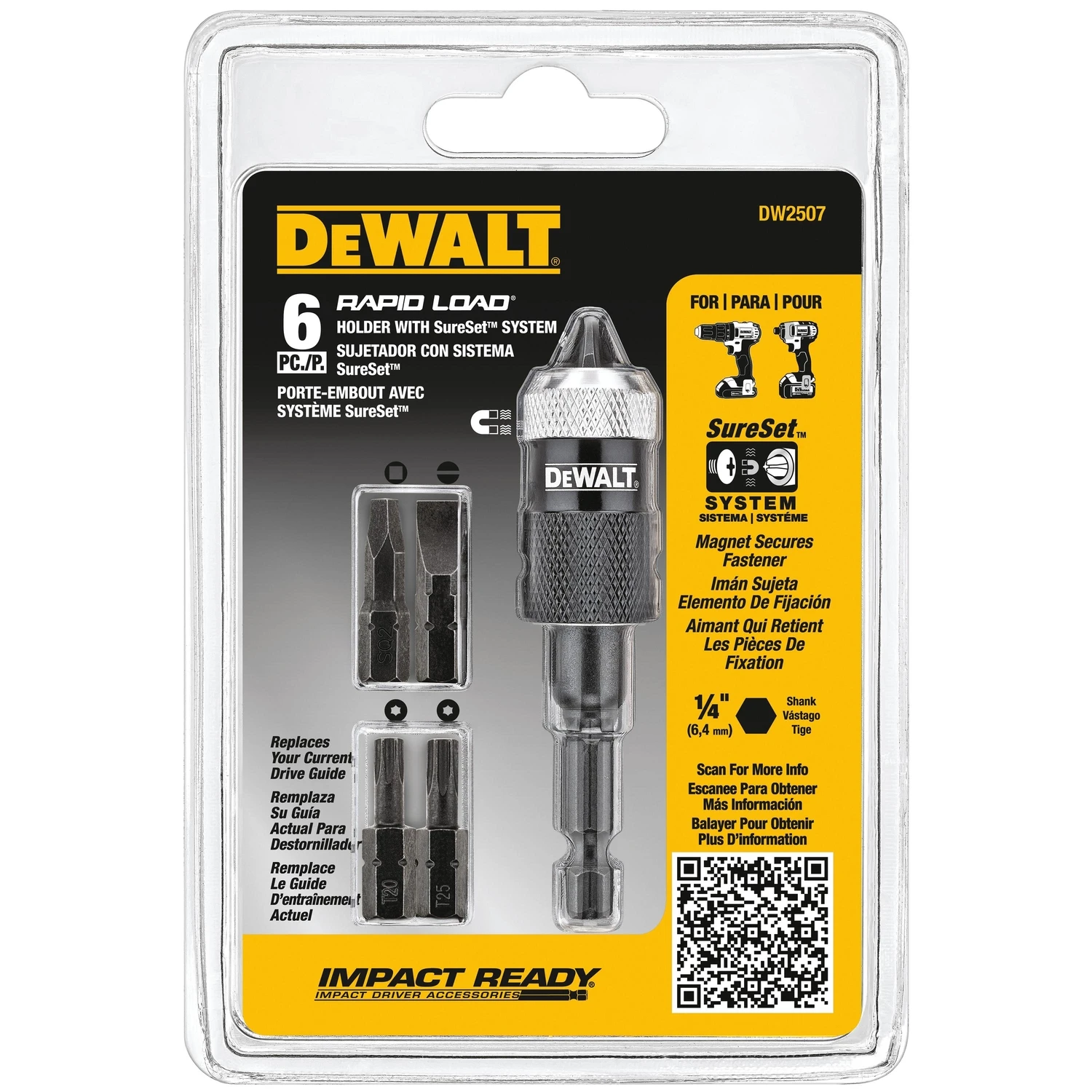 Rapid Load 2 In. Screwdriving Set Heat-treated Steel 6 Piece