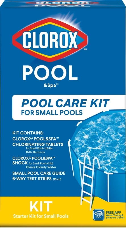 Pool & Spa Small Pool Care Kit With Chlorine Tablets, Shock, And Test Strips