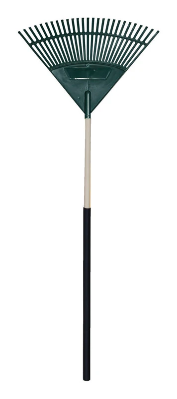 64 In. Poly Leaf Rake With Fiberglass Handle And Comfort Grip