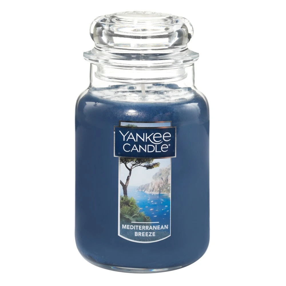 Mediterranean Breeze Large Jar Candle 22 Ounce Dark Blue