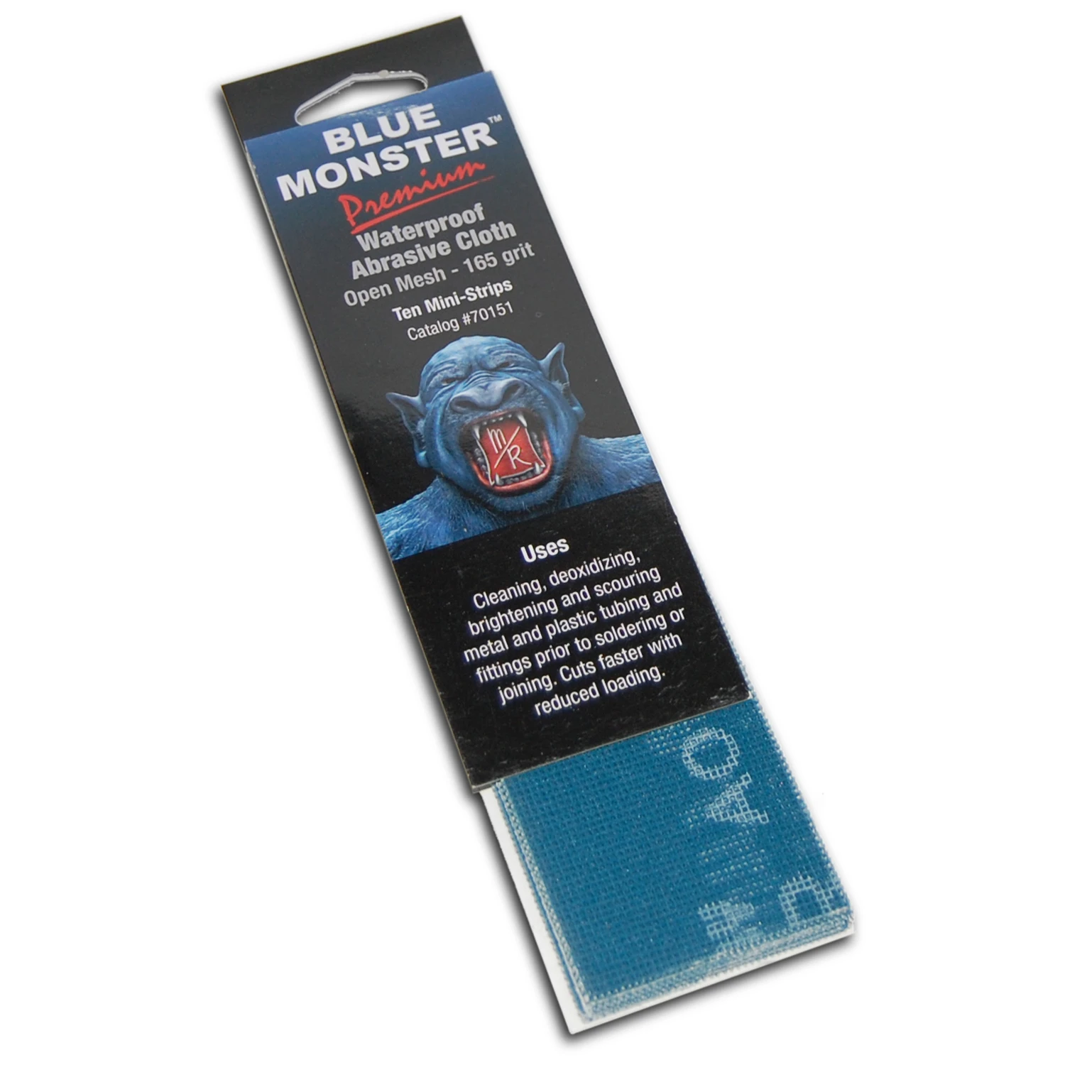 Blue Monster 8 In. L X 2 In. W Aluminum Oxide 165 Grit Open Mesh Abrasive Cloth