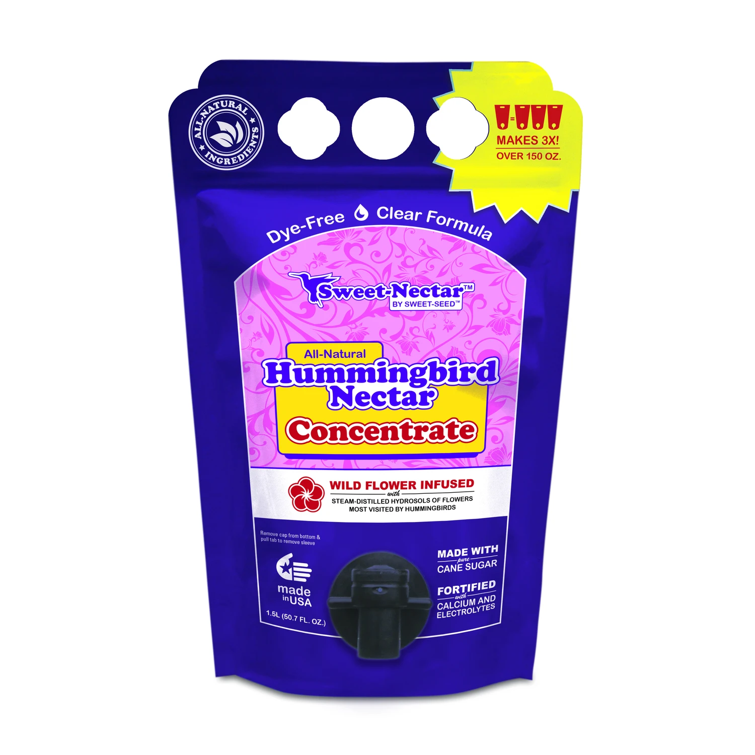 Sweet-Seed's Sweet-Nectar Hummingbird Nectar Concentrate Sucrose 1.5 L