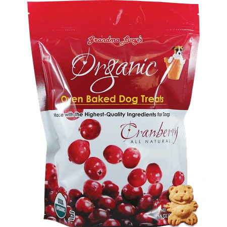 Organic Baked Dog Treats, Cranberry Flavor - 14 Oz