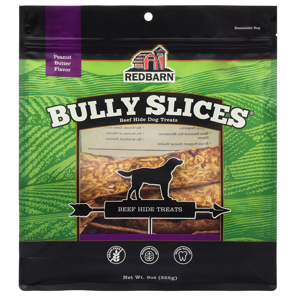 Redbarn Peanut Butter Bully Slices Dog Chews, 9 oz.