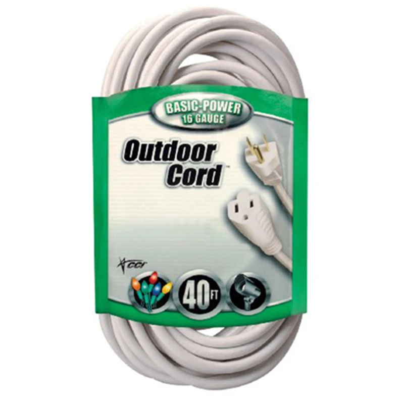 40 Ft. 16/3 Sjtw Outdoor Vinyl Extension Cord, Green